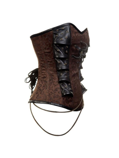 Steampunk-Corsage Vollbrust "Alexandra" Seite